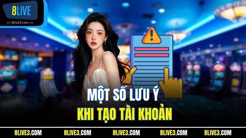 Một số lưu ý khi tạo tài khoản